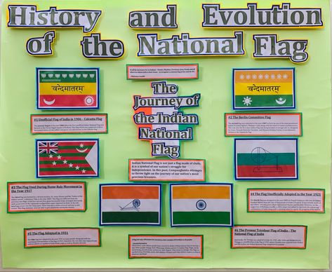 History Chart Ideas, Seniors Board, Independence Day History, Science Project Models, Birthday Chart Classroom, Honey Ideas, Paper Games For Kids, Flag Of India, Science Chart