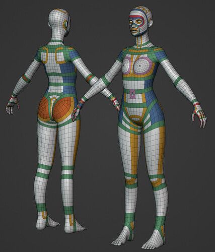 Female Topology, Body Topology, Face Topology, Blender Character Modeling, Human Model, Body Female, Low Poly Character, 3d Modeling Tutorial, Character Model Sheet