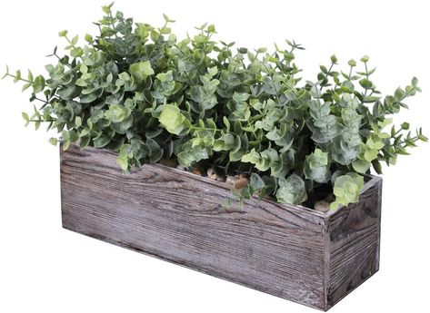 Transform your wedding tablescape into an enchanting, rustic display with our stunning Faux Eucalyptus Plants in a Rustic Rectangular Wood Planter Box. These low-maintenance, lifelike artificial eucalyptus greenery centerpieces add the perfect touch of elegance and charm to your special day. Don't wait – elevate your wedding décor now! Click the pin to order today. Planter Arrangements, Window Sill Decor, Artificial Eucalyptus Garland, Rosemary Plant, Faux Eucalyptus, Greenery Arrangements, Feuille Eucalyptus, Wood Planter, Artificial Eucalyptus