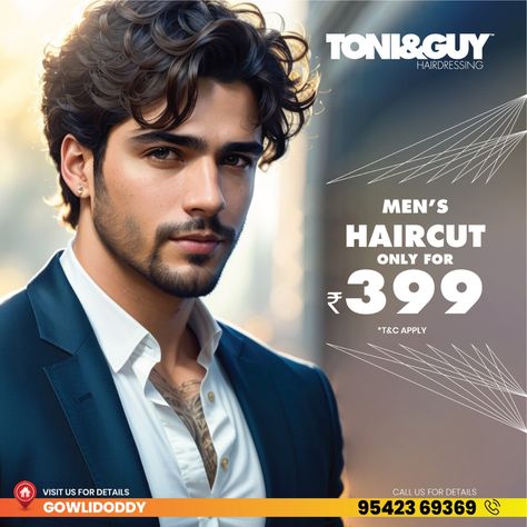 "Discover the ultimate grooming experience with our Men's Haircut Offer at Toni & Guy Financial District. Our skilled barbers specialize in crafting tailored cuts that enhance your style and confidence. Indulge in precision and luxury while benefiting from an exclusive discount on this limited offer.. . Visit our salon and Enjoy the discounts on this special days 😍 . Book your appointment now...!! . visit @toniandguyfinancialdistrict . 📍Above to Domino's, Gowlidoddy, Financial District, Hydera Toni And Guy, Financial District, Haircuts For Men, Mens Hairstyles, Hair Cuts, How To Apply, Hair