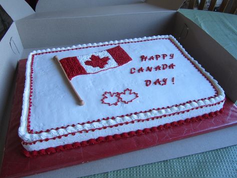 Canada Day Vanilla cake with buttercream icing Canada Day Cake, Vanilla Cake With Buttercream, Slab Cake, Cake With Buttercream, Buttercream Icing, Canada Day, Vanilla Cake, Butter Cream, Vanilla