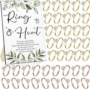 Fake Rings, Bride Shower Games, Ring Hunt, Games Sign, Engagement Party Games, Game Wedding, Bride Sign, Plastic Rings, Shower Rings