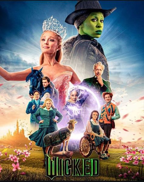 Wicked Movie | fanmade poster | Facebook Fanmade Poster, Wicked Movie, Elphaba And Glinda, Wicked Musical, New Disney Princesses, Glinda The Good Witch, Mashup Music, The Wonderful Wizard Of Oz, Ariana Grande Wallpaper