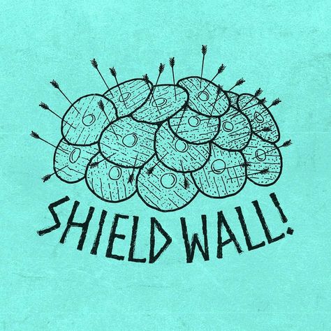 Viking Shield Wall Tattoo, Shield Wall Tattoo, Norse Shield, Shield Wall, Viking Shield, Old Norse, Wall Tattoo, Viking Tattoos, Sculpture Ideas