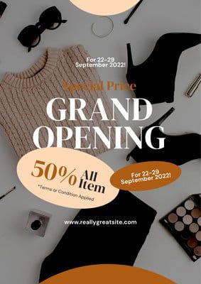 #foodpromotions #foodsale #sale #promotion #food #instgrampost #instagram #template #canva Brand Opening Poster, Opening Store Poster Design, New Store Opening Poster Graphic Design, Boutique Poster Design, New Store Opening Poster, Store Opening Poster, Coffee Rebranding, Grand Opening Poster, Grand Opening Flyer