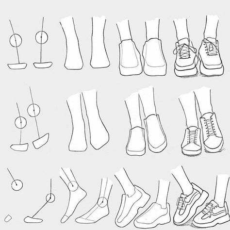 Shoe Tutorial, Feet Drawing, Fashion Drawing Sketches, Fashion Drawing Tutorial, Art Tools Drawing, Anime Base, Sketches Tutorial, 캐릭터 드로잉, Easy Drawings Sketches