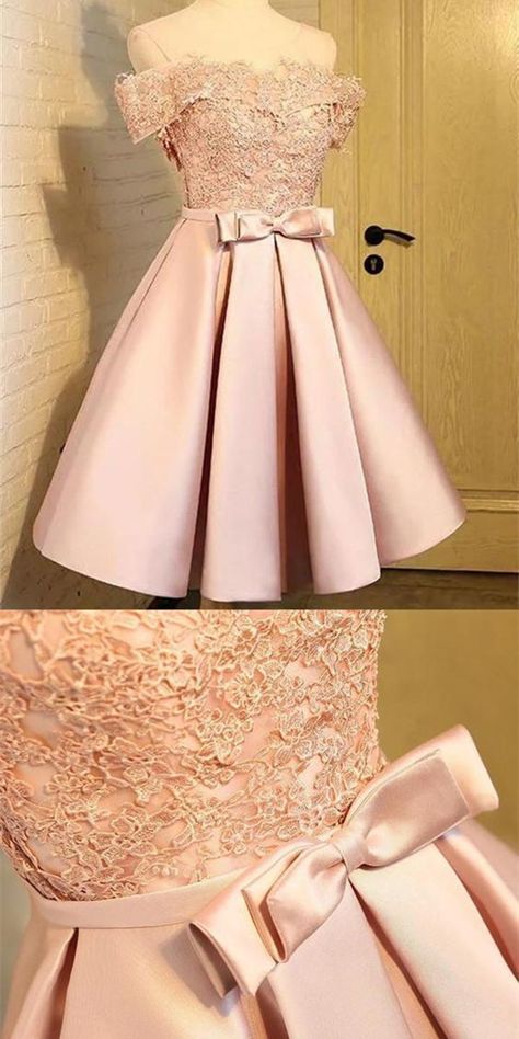 Prom Dress A Line, Damas Dresses, Classic Prom Dress, Dama Dresses, Simple Prom Dress, Pink Dresses, Short Prom Dress, Popular Dresses, Grad Dresses