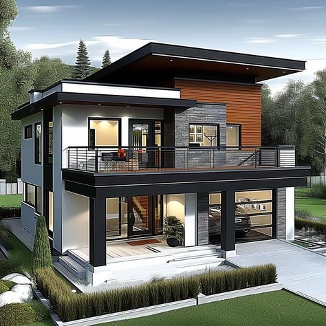 Small House Design Philippines, House Structure Design, Small Modern House Plans, Modern House Floor Plans, House Outer Design, Contemporary House Exterior, Modern Small House Design, Small House Design Exterior, Modern Bungalow House