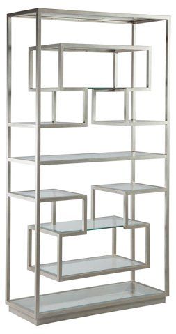 Glass Wall Shelves, Lexington Home, Tempered Glass Shelves, Shelf Lighting, Steel Furniture, Tubular Steel, Design Silver, Wall Unit, Metal Design