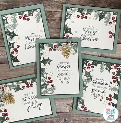 Uk Video, Christmas Card Ideas, Stamped Christmas Cards, Simple Christmas Cards, Homemade Christmas Cards, Stampin Up Christmas Cards, Stampin Up Christmas, Diy Christmas Cards, Christmas Cards To Make