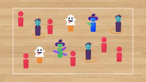 Halloween Tag • Physical Education Games Halloween Pe Games, Witch Workout, Pe Games For Kindergarten, Halloween Elementary, Pe Classroom, Pe Games Elementary, Tag Games, Kids Exercise Activities, Elementary Games