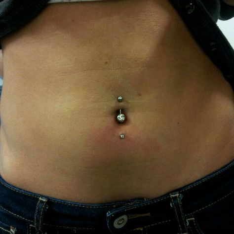 Top  Bottom Bellybutton Piercing Bottom And Top Belly Button Piercing, Belly Button Piercing Bottom, Industrial Bar Piercing, Bellybutton Piercings, Dermal Anchor, Cute Piercings, Dermal Piercing, Jewelry Tattoo, Belly Piercing