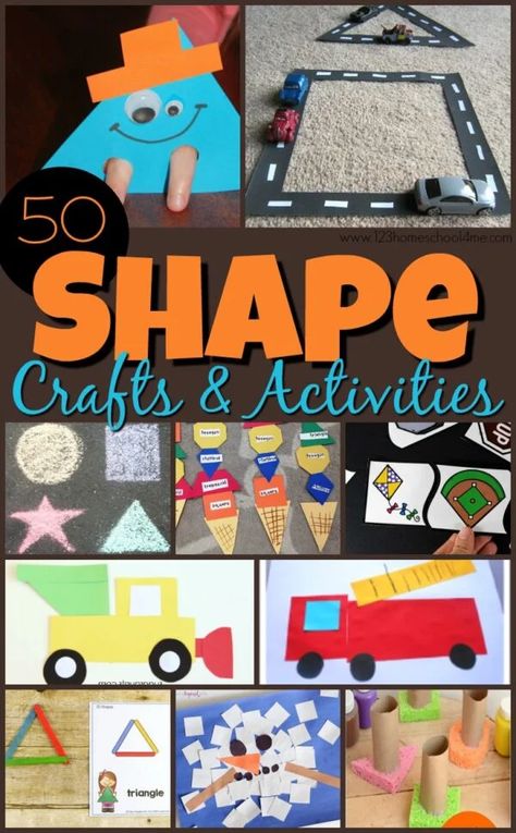 123 Homeschool 4 Me, Shapes Lessons, Shape Activities Preschool, Teaching Shapes, Crafts And Activities For Kids, Shapes Preschool, Learning Shapes, Shapes Activities, Shapes For Kids