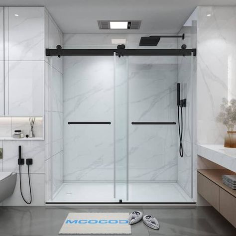 Shower Door Installation, Shower Sliding Glass Door, Tub To Shower Conversion, Frameless Sliding Shower Doors, Frameless Shower Door, Tub Shower Doors, Double Sliding Doors, Double Shower, Tub Doors