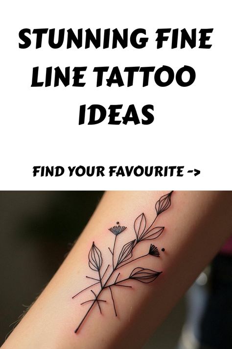 Stunning Fine Line Tattoo Ideas Single Line Tattoos For Women, Fine Needle Tattoo, Fine Line Feminine Tattoo, Line Work Tattoos Women, Fineline Tattoos For Women, Bird And Flower Tattoo, Fierce Tattoo, Fine Line Tattoo Ideas, Black Line Tattoo