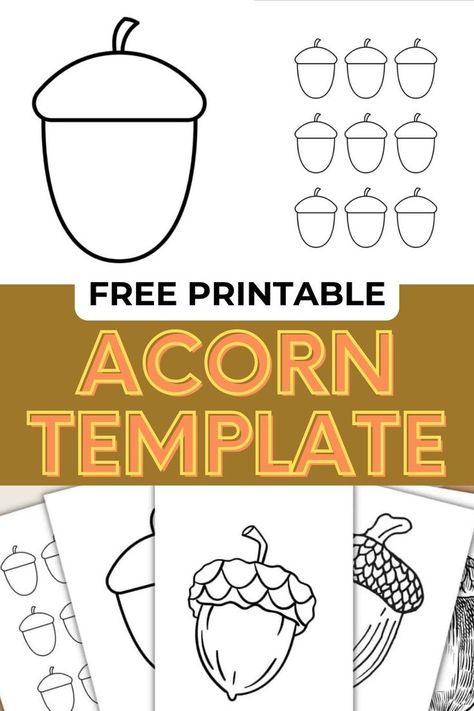 acorn template Acorn Template, Acorn Craft, Fall Paper Crafts, Free Printable Templates, Fall Acorns, Acorn Crafts, Fun Fall Crafts, Crafts For Teens To Make, Tree Templates