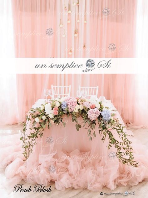 EXTRA LONG DOUBLE  Tulle Table Skirt , Tulle Table Accessories Fairytale Quince, 60 Inch Round Table, Tulle Table Skirt, Tulle Table, Weddings Idea, Dramatic Photos, Quinceanera Themes, Table Skirt, Wedding Tables