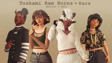 Fantasy & Occult CC Finds on Tumblr Sims 4 Traits, Sims 4 Cas Mods, Sims Packs, The Sims 4 Packs, Tumblr Sims 4, Sims 4 Cc Folder, Ram Horns, Sims 4 Characters, Sims Four