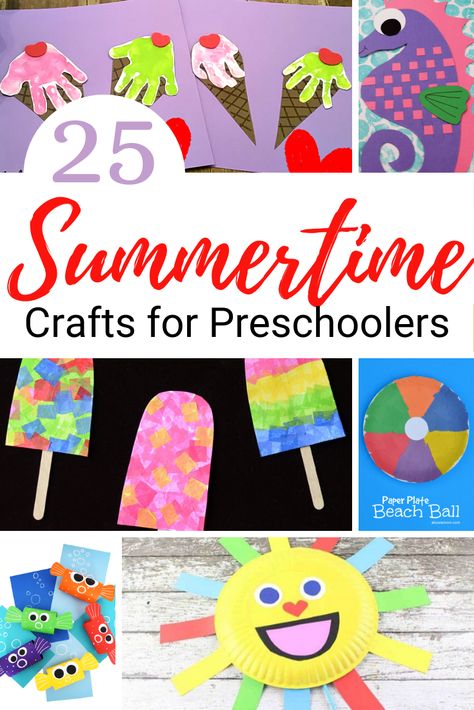 As the temperatures rise, you may need to find some indoor things for your preschoolers to do. Try one or more of these summer themed crafts! Summertime Activities For Toddlers, Summer Time Activities For Preschoolers, Month Of May Crafts For Preschool, Summer Craft Activities For Preschoolers, Summer Craft Ideas For Toddlers, Summer Crafts Preschoolers, Summer Time Activities For Toddlers, Summer Projects For Preschool, Toddler Summer Camp Themes