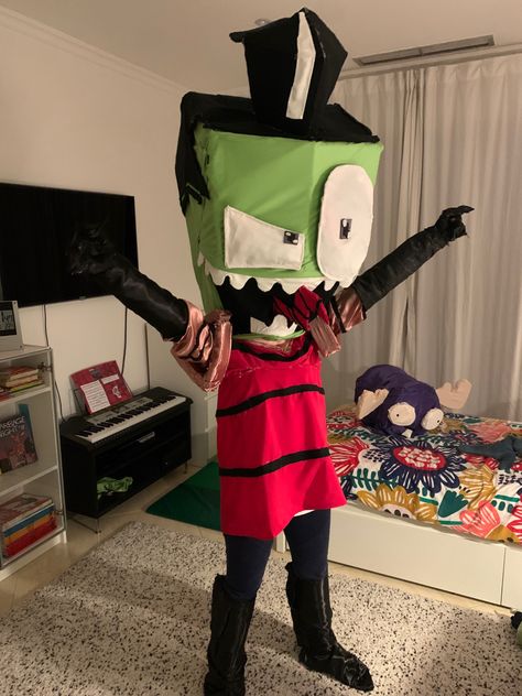 Scene Core Outfit, Invader Zim Hoodie, Invader Zim Cosplay, Scene Icons, Invader Zim Gir, Invader Zim Dib, Invader Zim Characters, Scene Core, Paper Doll House