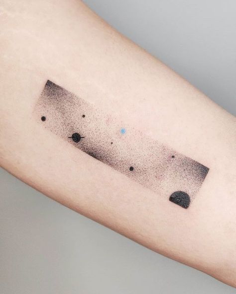 Planet Ink, Nerd Tattoo, Birthday Tattoo, Planet Tattoos, Dot Tattoos, Tattoo Parlor, Pale Blue Dot, Getting Bored, Hand Poked Tattoo