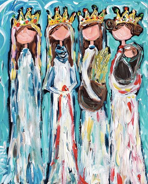 The Four: An Advent Image | Women in the Academy and Professions Advent Images, Jesus Family Tree, God Made Girls, Karla Gerard, Four Women, Grace Symbol, Daughters Of The King, Acrylic Artwork, Owl Print