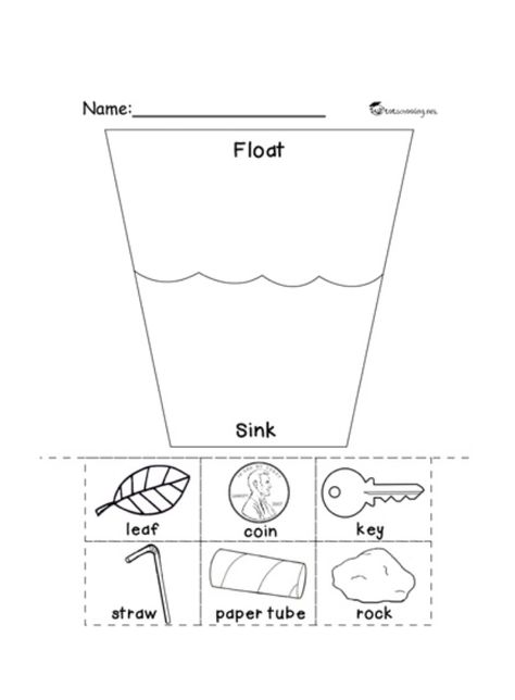 Sains Worksheet For Preschool, Water Safety Preschool Crafts, 1 Grade Crafts, Water Activities Kindergarten, Water Safety Preschool Activities, Sink Or Float Preschool Free Printable, Sains Activity For Preschool, Pre K Science Worksheets, Uses Of Water Worksheet For Kids