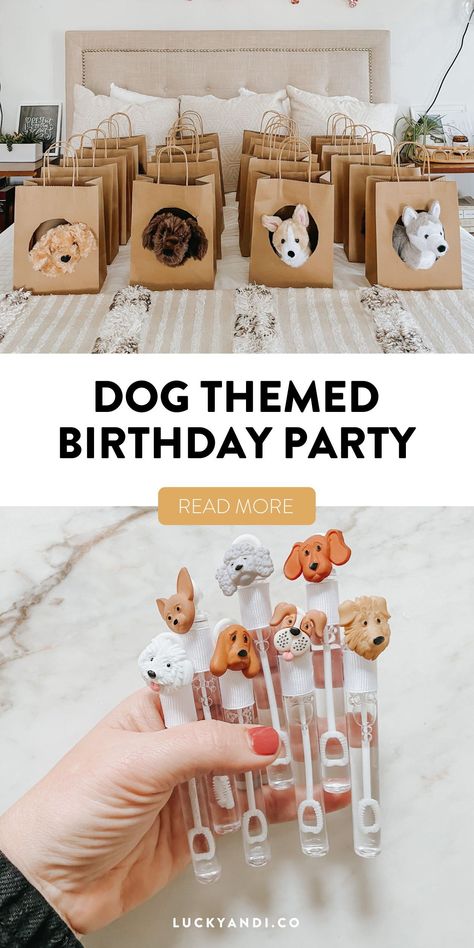 Dog Party Decorations Puppy Birthday, Adopt A Dog Party Favor, Dog Theme Party Favors, Make A Collar Puppy Party, Adopt A Pet Party Ideas, Adopt A Puppy Birthday Party Cute Ideas, Puppy Decorations For Party, Adopt A Puppy Party Ideas, Dog Birthday Decoration Ideas