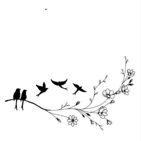 Tattoos | Ideas 🖤🐦 | Facebook Vine Tattoos Design, Bird Wrap Around Arm Tattoo, Vines Wrapped Around Arm Tattoo, Birds On A Branch Tattoo, Around Arm Tattoo, Small Bird Tattoo, Wrap Tattoo, Vine Tattoos, Bird On Branch