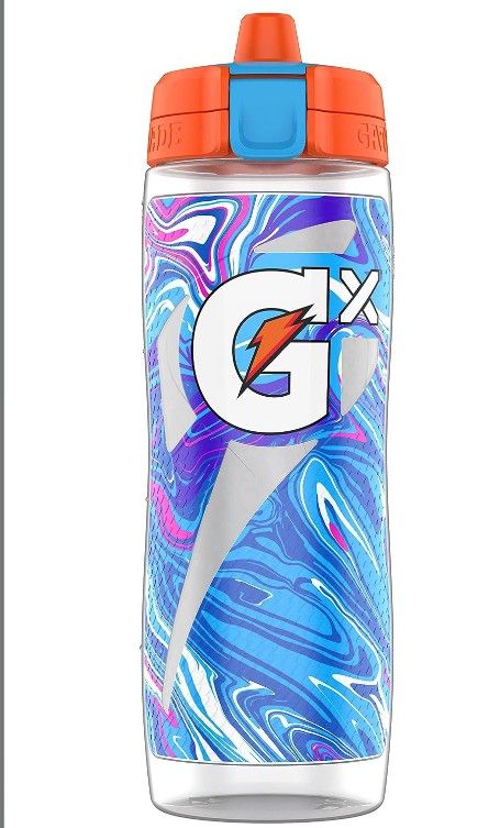 Gatorade Gx Bottle, Water Bottle For School, Bottle For School, Water Bottle, Marble, Water, Blue, Black