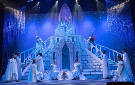 Musical Set Design, Frozen Jr, Frozen Musical, Frozen Kids, Dance Stage, Frozen Costume, Set Design Theatre, Theatre Design, Theatre Set