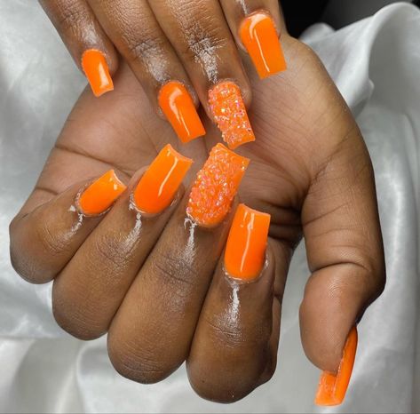 Short Coffin Nails Designs, Orange Acrylic Nails, Hot Cheetos, Purple Acrylic Nails, Drip Nails, Cute Acrylic Nail Designs, Short Square Acrylic Nails, Long Acrylic Nails Coffin, Bright Nails