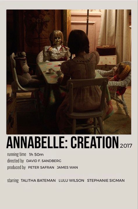 Annabelle Creation Movie, Futuristic Movies, Movie Polaroids, Scary Movie List, Ed E Lorraine Warren, Annabelle Creation, Conjuring Universe, Polaroid Movie Poster, Film Recommendations