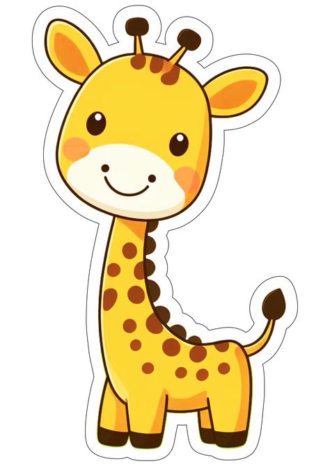 Visite nosso site e tenha acesso a milhares de imagens incríveis para decorar sua festa. Clipart Animals, Animal Safari, Cute Animals Clipart, Cartoon Animals Cute, Giraffe Crafts For Toddlers, Cute Animal Design, Jungle Animal, Animal Png, Cute Animals Cartoon