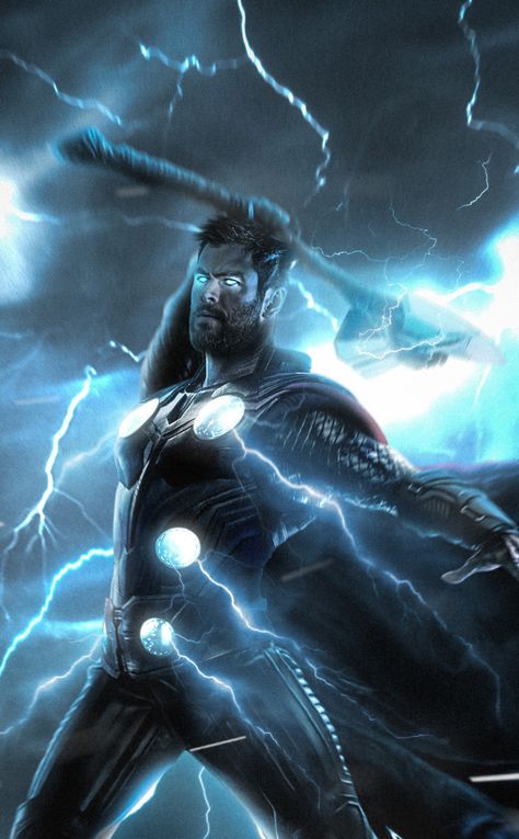 Bring meeee Thanoossssss!!!! 🔥🔥☠️ Thor, lightning strike, superhero, 950x1534 wallpaper Thor Lightning, 3d Wallpaper Avengers, Lightning Drawing, Endgame Wallpaper, Wallpaper Avengers, Marshmello Wallpapers, Poster Marvel, Thor Wallpaper, Wallpaper Marvel