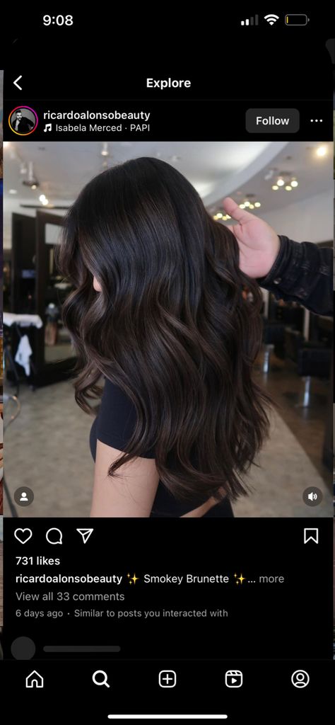 Reverse Balayage Brunette Dark Brown, Marianne Hair, Espresso Hair Color, Dark Chocolate Brown Hair, Hair Levels, 2 Hair Color, Black Hair Balayage, Chocolate Hair, Chocolate Brown Hair