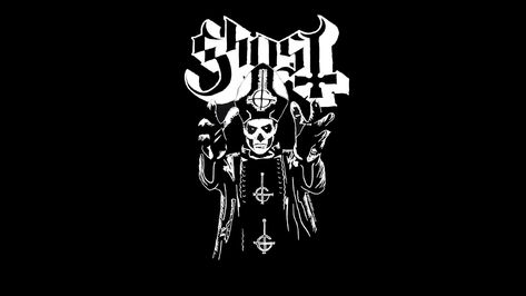 Ghost Bc Wallpaper, Papa Tattoo, Bc Wallpaper, Ghost Banda, Mac Backgrounds, Wallpaper Black And White, Ghost Ghost, Papa Emeritus, Ghost Papa