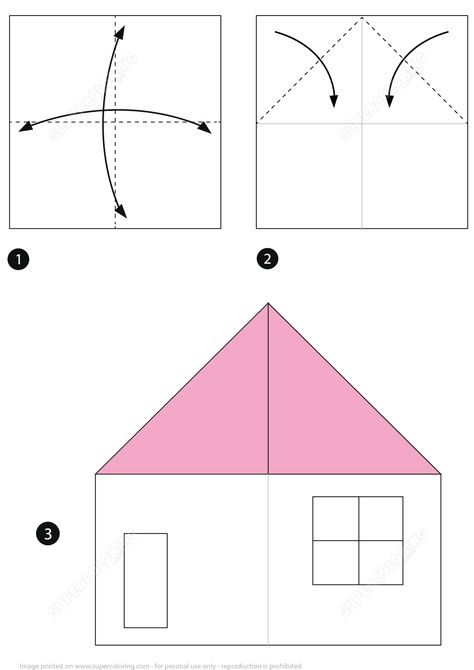 Origami House Instructions | Free Printable Papercraft Templates Origami Instructions Easy, Origami House, Handmade Gift Boxes, Origami Templates, Origami Yoda, Origami Tutorial Easy, Origami Bookmarks, Crafts With Felt, Origami Star Box