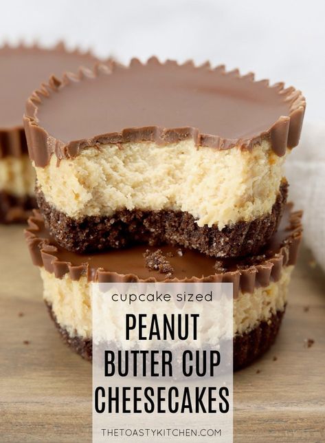 Mini peanut butter cup cheesecakes recipe. Mini peanut butter cup cheesecakes are cupcake-sized cheesecakes made with a chocolate graham cracker crust, peanut butter filling, and chocolate topping. These individual cheesecakes are rich, decadent, and perfect for any peanut butter lover! #peanutbuttercheesecake #minicheesecakes #peanutbuttercup #chocolate #peanutbutter #dessert Easy Mini Cheesecake Recipe, Peanut Butter Cheesecake Recipes, Cup Cheesecake, Chocolate Graham Cracker Crust, Mini Cheesecakes Easy, Peanut Butter Cup Cheesecake, Mini Cupcake Pan, Mini Cheesecake Recipes, Chocolate Crust