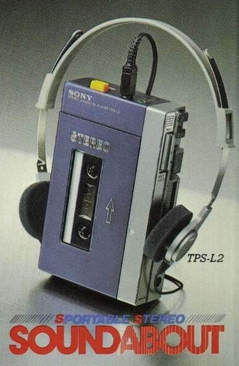 45 Years of Walkman | Sony TPS-L2 (1979) Sony Walkman, Tape Recorder, Hi-fi, Cassette Player, Vintage Radio, Vintage Electronics, Music Players, Audio Equipment, Everyday Objects