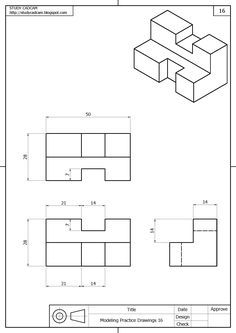 Orthographic Drawing Exercises, Isometric And Orthographic Drawing, Orthogonal Drawing, Orthographic Projection Drawing, Isometric Sketch, Isometric Drawing Exercises, Autocad Isometric Drawing, Orthographic Projection, Orthographic Drawing