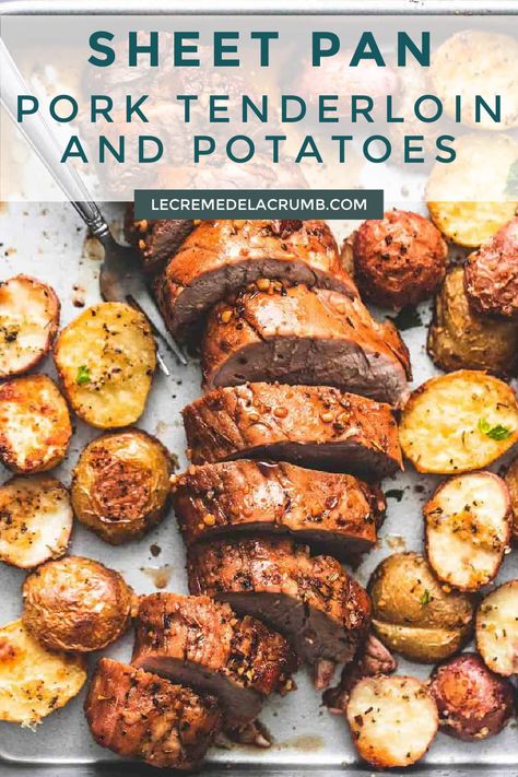 Sheet Pan Dinners Potatoes, Sheet Pan Dinners Red Potatoes, Sheet Pan Tenderloin, Sheet Pan Pork Loin And Potatoes, One Pan Pork Tenderloin And Potatoes, Pork Tenderloin Sheetpan, Sheet Pan Pork Tenderloin With Potatoes, Pork Tenderloin Recipes In Oven With Potatoes, Pork Tenderloin And Sweet Potato Recipes