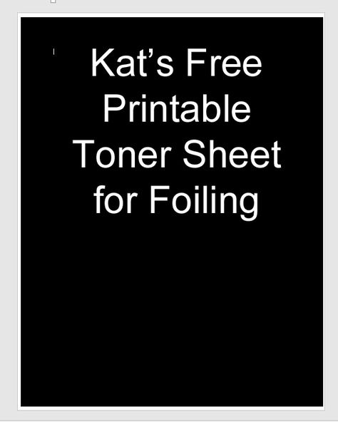 I created a free toner sheet that you can download for free by clicking on the link below.  Just print it on cardstock either using a laser printer or by taking the file to your local Kinkos and have them print it for you on their laser printer and then you can run it through … Diy Toner, Minc Foil, Craft Foil, Scrapbooking Freebies, Cricut Cuttlebug, Gold Foil Cards, Deco Foil, Card Making Templates, Cardmaking And Papercraft