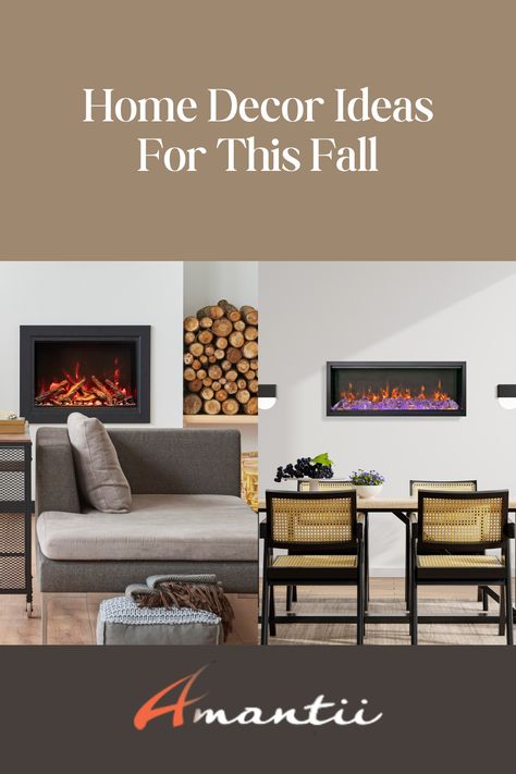 Electric Fireplace with Realistic Flame Effect and Adjustable Heat Settings Modern Flame Electric Fireplace, Simplifire Electric Fireplace, Electric Fireplace Insert Lowe's, Freestanding Electric Fireplace Lowe's, Cozy Home Decor Ideas, Amish Heater Electric Fireplaces, Contemporary Electric Fireplace, Fireplace Parts, Wall Mount Fireplace