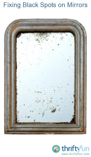 This guide is about fixing black spots on mirrors. Over time mirrors can develop black areas. Restore Old Mirror, Spray Paint Mirror, Clean Mirrors, Mirror Restoration, How To Fix A Mirror, Stained Mirror, Antique Glass Mirror, Diy Mirror Frame, Krylon Looking Glass