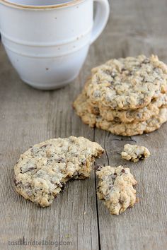 Chocolate Oatmeal Coconut Cookies | www.tasteandtellblog.com Coconut Cookie, Taste And Tell, Oatmeal Coconut Cookies, Coconut Oatmeal, Chocolate Oatmeal, Oatmeal Chocolate, Sprinkle Cookies, Choco Chips, Coconut Cookies