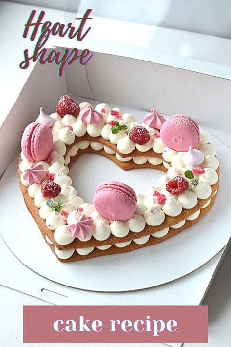 Heart shape cake decorating ideas + recipe. Valentines Day cake recipe. Heart shape tart. Heart Shape Cake, Valentines Baking, Shape Cake, Heart Cakes, Valentine Desserts, Heart Shaped Cakes, Recipes Cake, Cake Decorating Ideas, Valentines Day Cakes