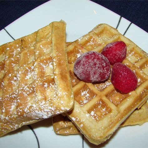 Rich Danish Waffles Danish Waffles, Almond Flour Waffles, Best Waffle Recipe, Danish Recipes, Belgian Waffles Recipe, Egg Waffle, Crispy Waffle, Belgian Waffle Maker, Waffles Recipe