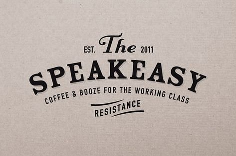 Speakeasy Signage, Type Logos, Best Logos, Inspiration Typographie, Logos Retro, Vintage Logos, Sign Writing, Bar Logo, Logos Inspiration