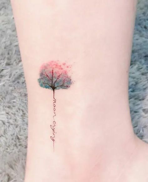 Aspen Trees Tattoo, Birch Tree Tattoos, Family Tattoos Ideas, Maple Tree Tattoos, Yggdrasil Tattoo, Acorn Tattoo, Tree Tattoo Meaning, Watercolor Tattoo Tree, Tree Branch Tattoo